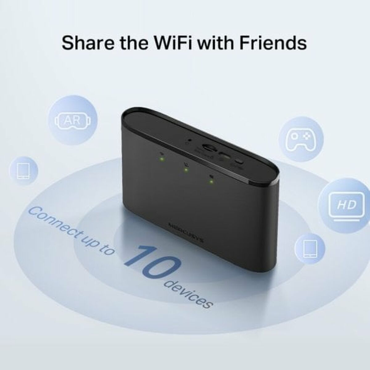 Afbeeldingen van Wi-Fi USB Adapter Mercusys MT110 Black USB Micro USB