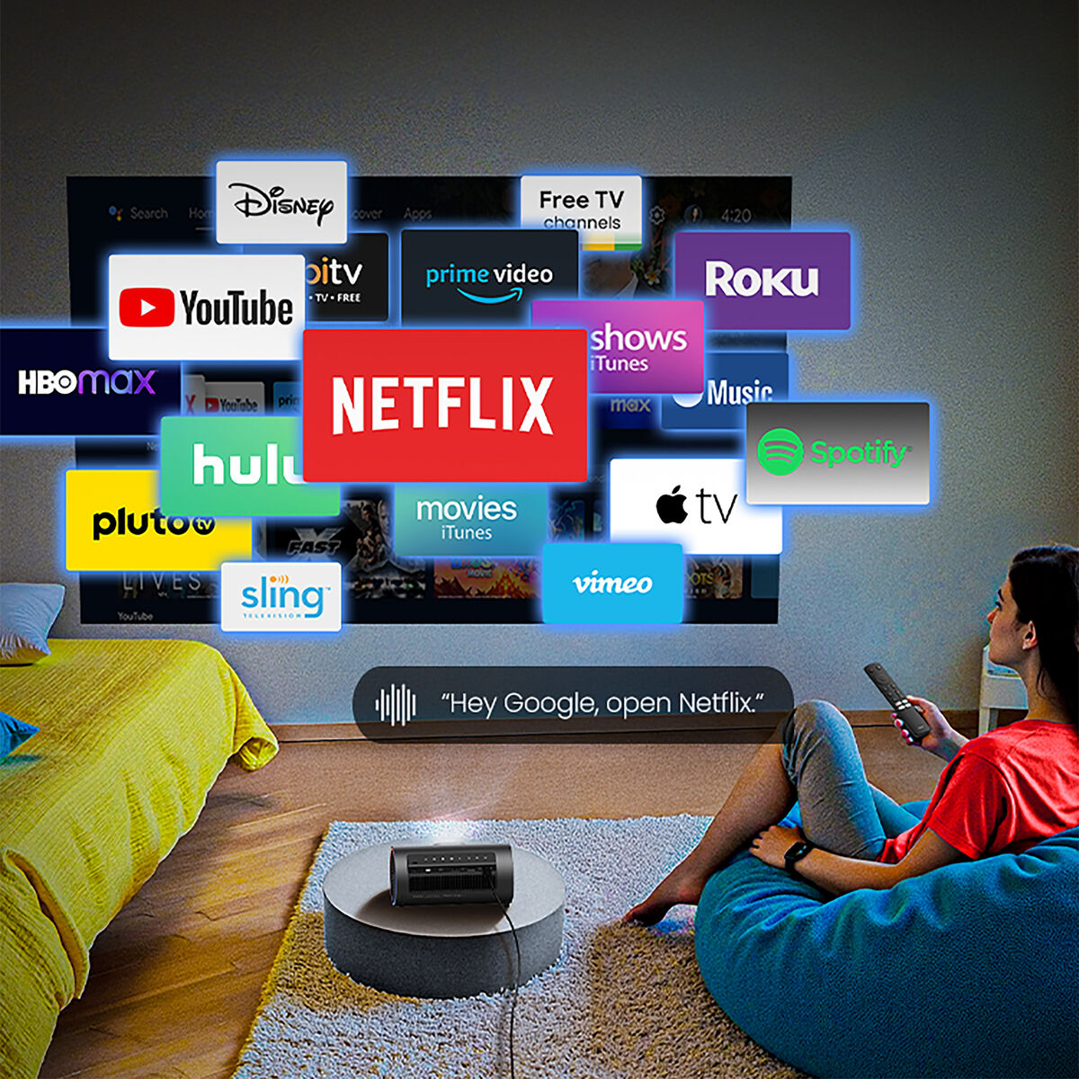 Bild von Projector JMGO PICOPLAY+POWERBANK+TRIPOD+BAG 1080 p 450 lm 1920 x 1080 px