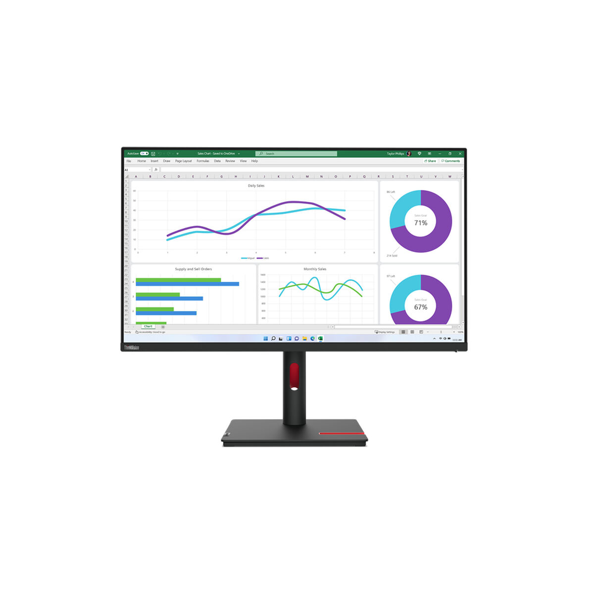 Image de Écran Lenovo ThinkVision T32P-30 32" IPS LED
