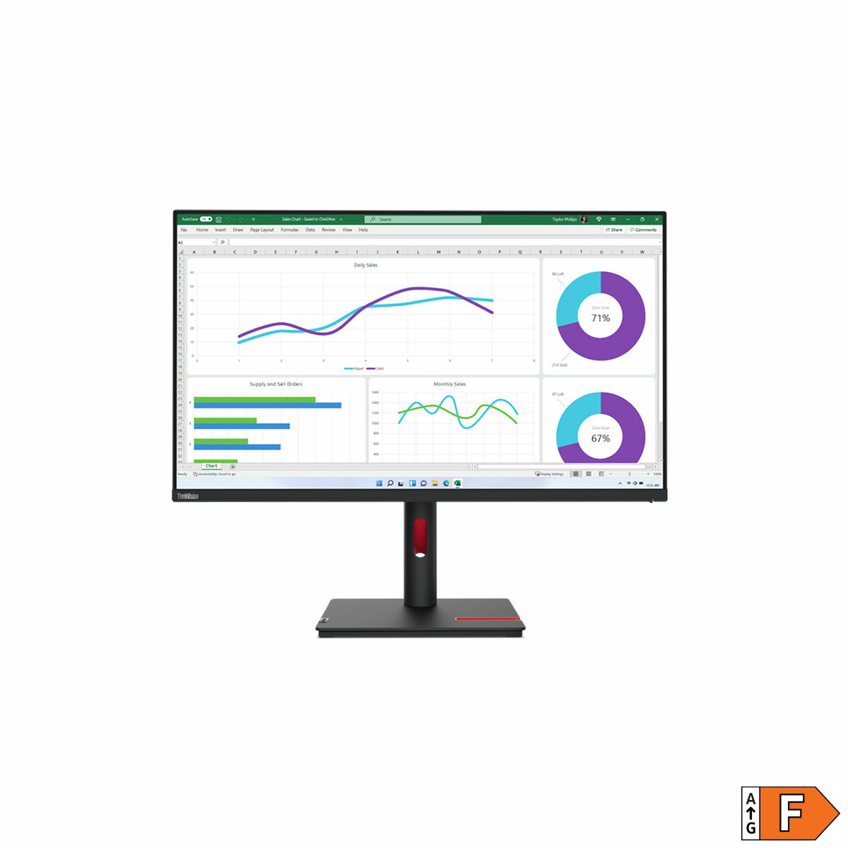Image de Écran Lenovo ThinkVision T32P-30 32" IPS LED