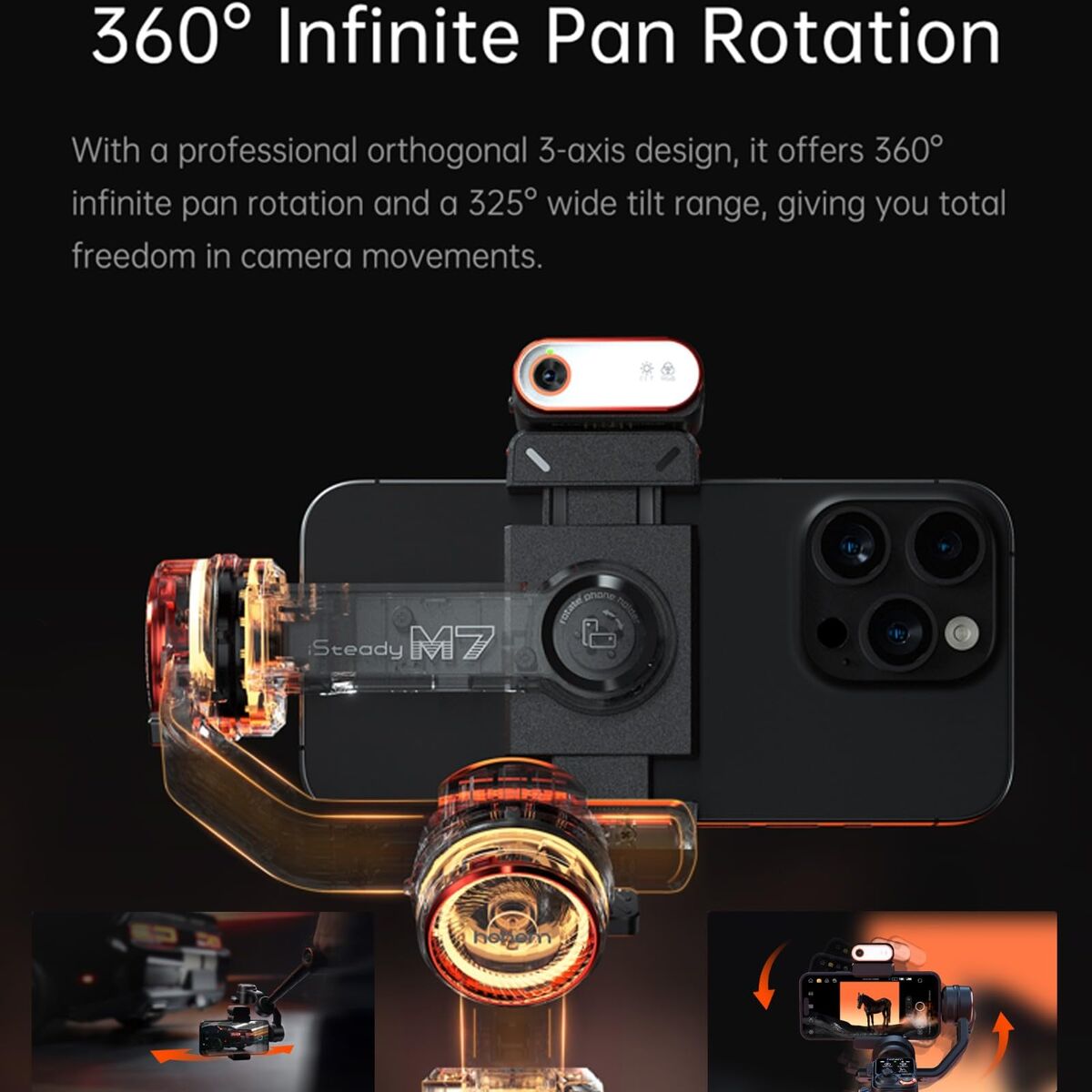 Camera Stabiliser for Smartphone Hohem HPG-M7