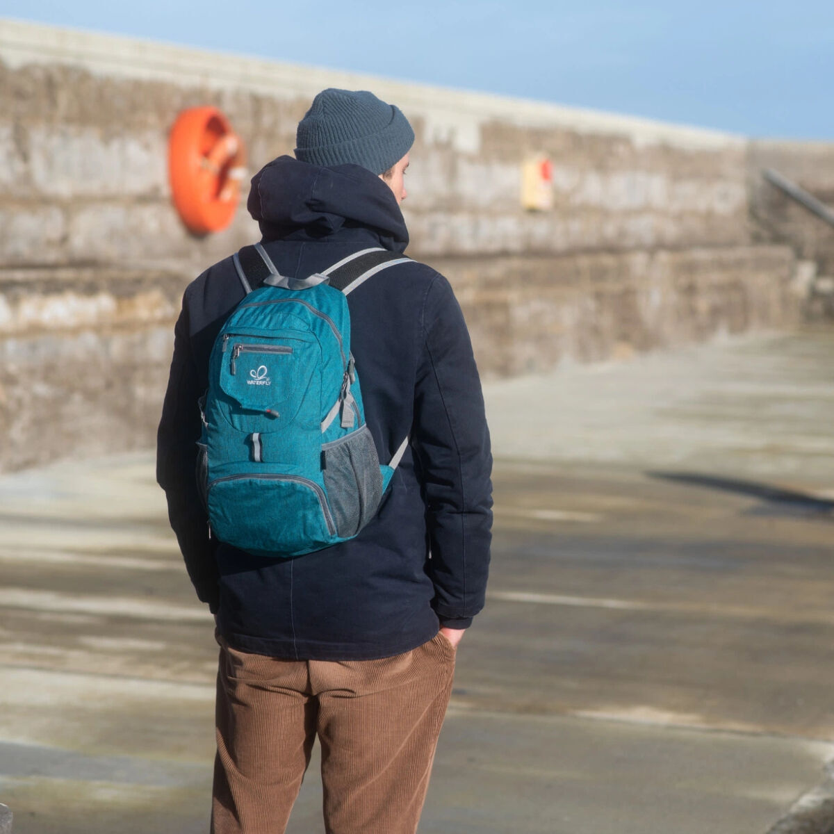 Leichte Faltbare Wasserfeste Rucksack mit Verstellbaren Trägern für Reisen und Wandern - Thumbnail 3