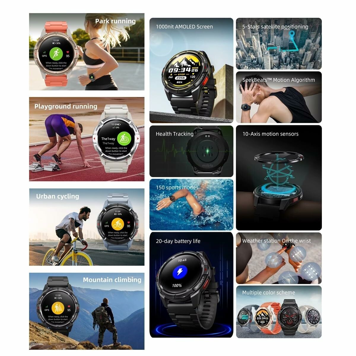 Smartwatch Mibro GS Active Black 1,3"