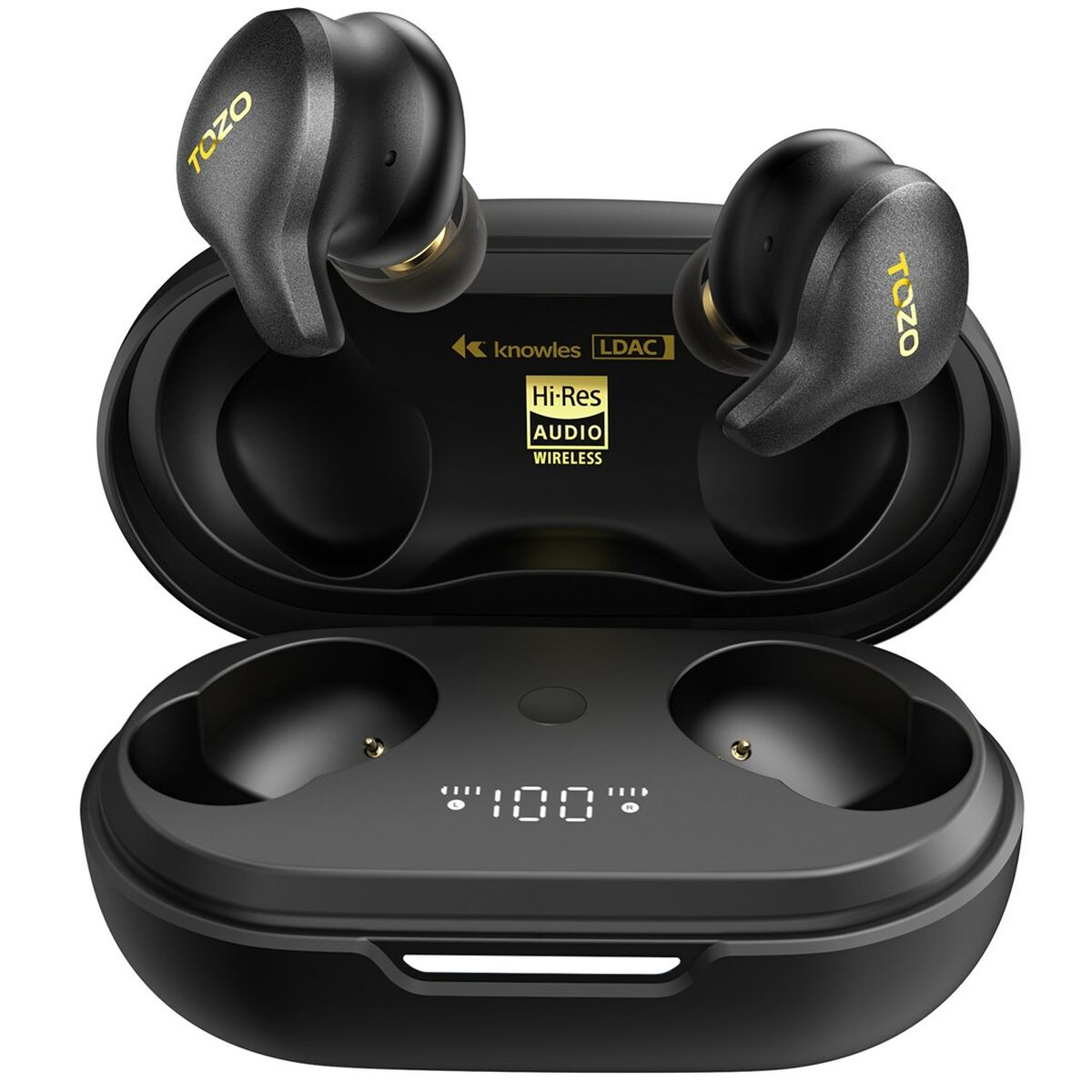 Écouteurs Sans Fil avec Étui de Charge TOZO Golden X1 Noir Or