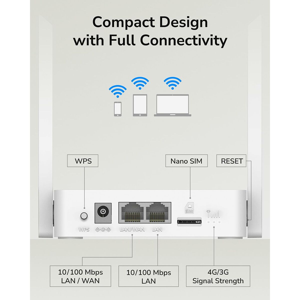 Afbeeldingen van Router Cudy LT300_EU White RJ45 RJ45 x 1 Wi-Fi 4