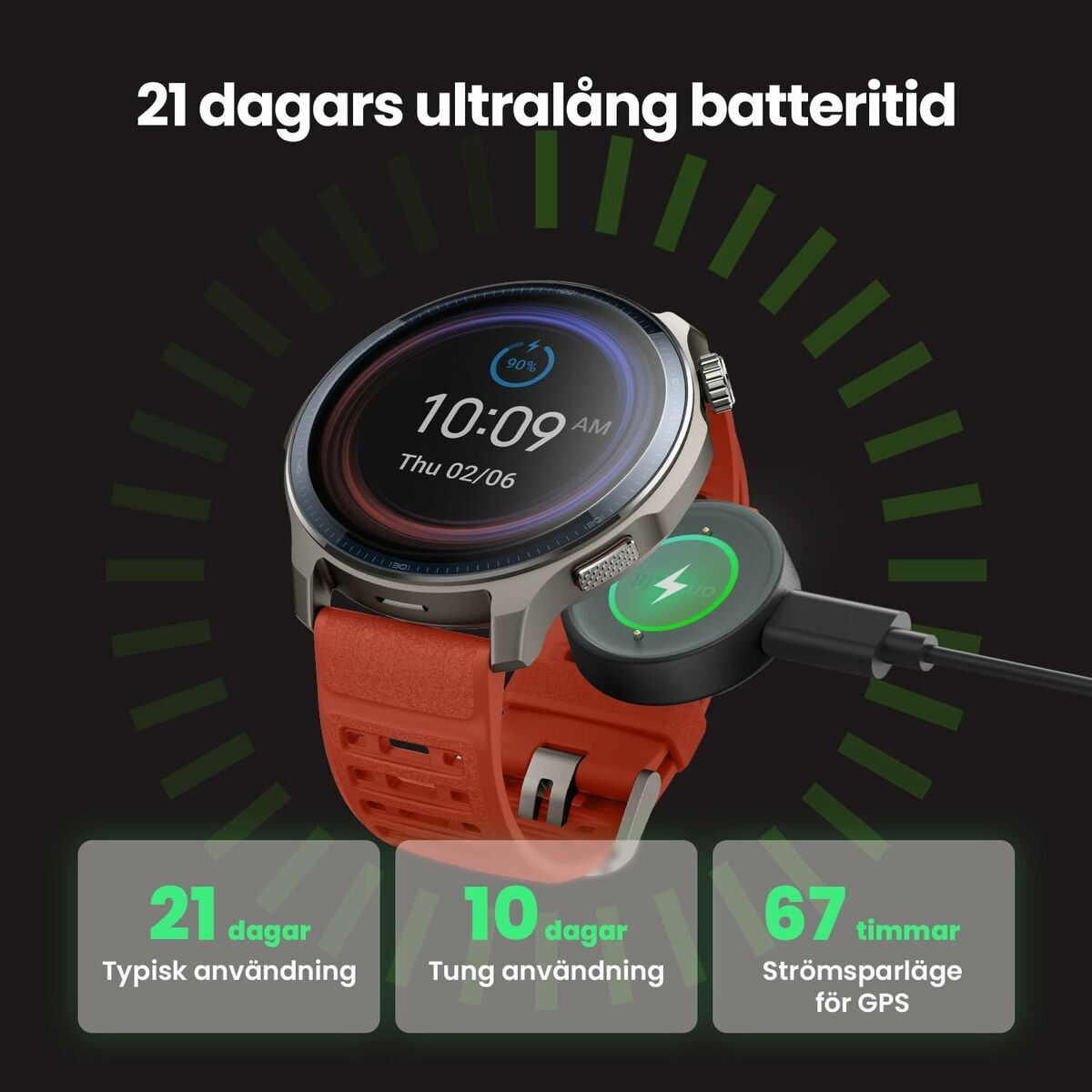 Išmanusis laikrodis Amazfit Balance 2 Juoda 1,5"