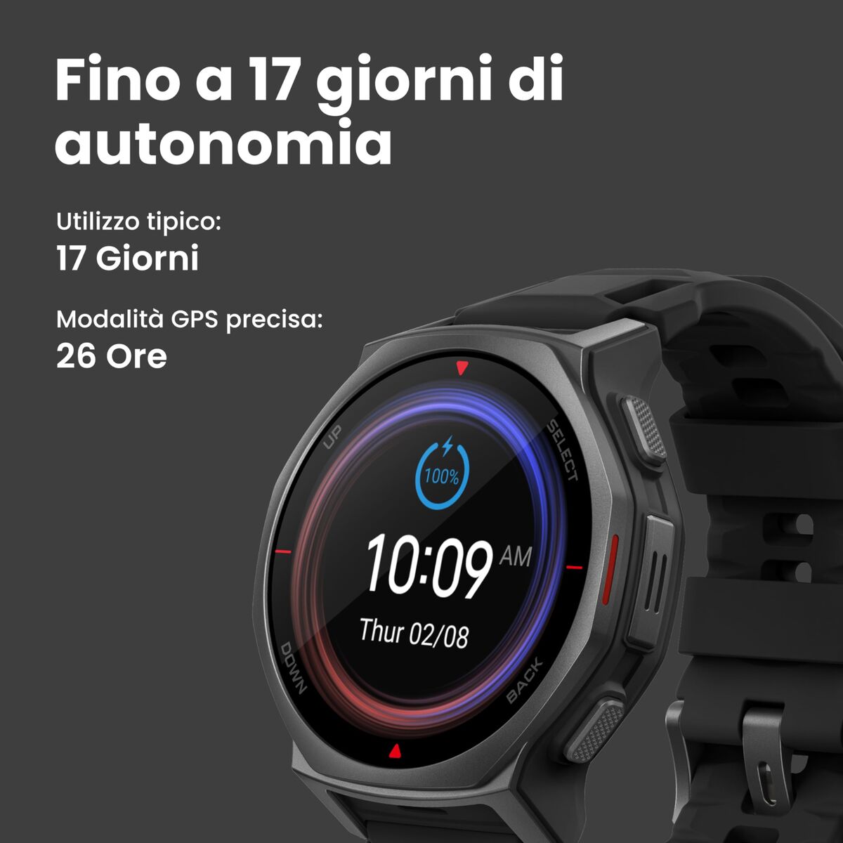 Smartwatch Amazfit T-REX 3PRO 44MM Black 1,32" Ø 44 mm