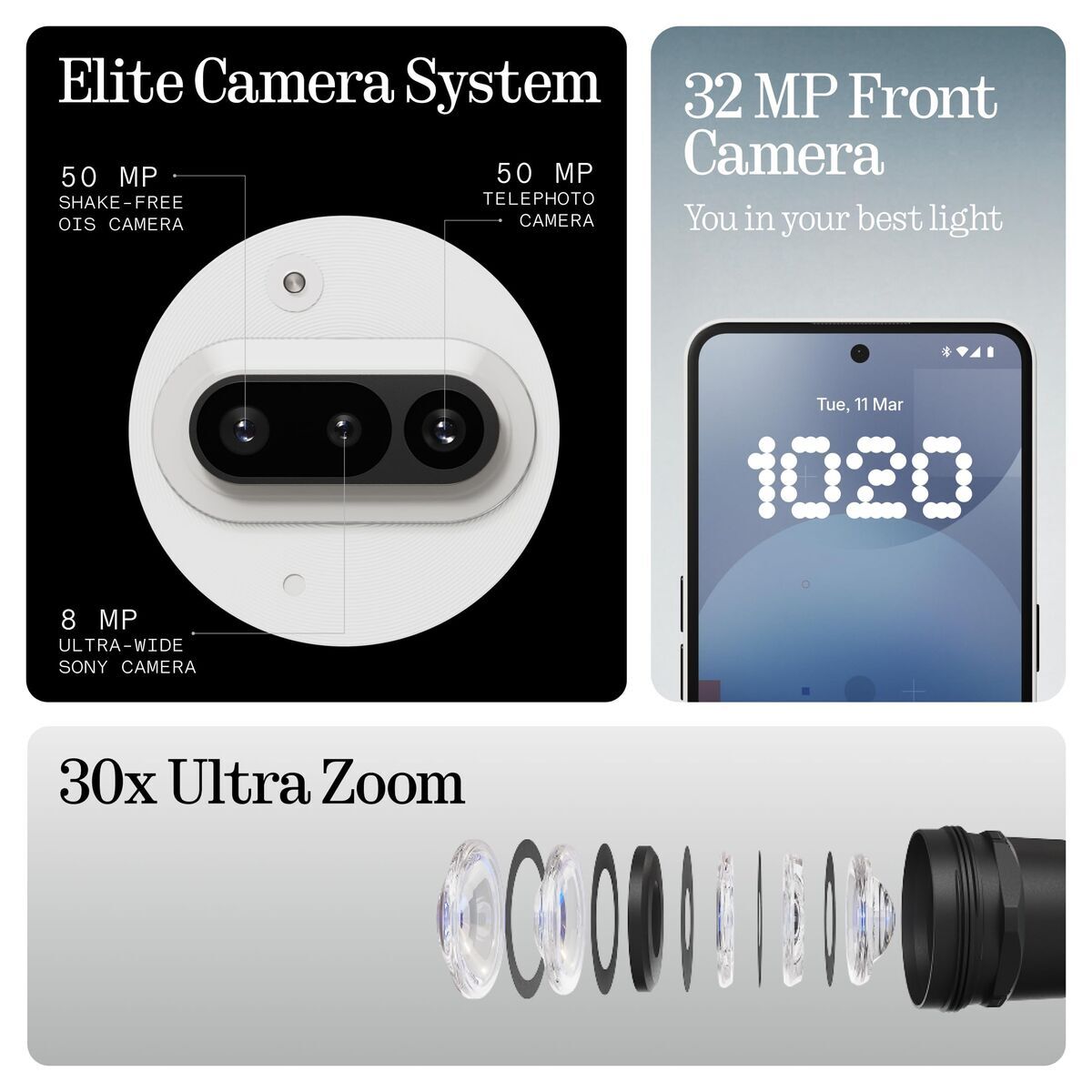 Smartphone Nothing PHONE(3A) 6,77" 8 GB RAM 128 GB White