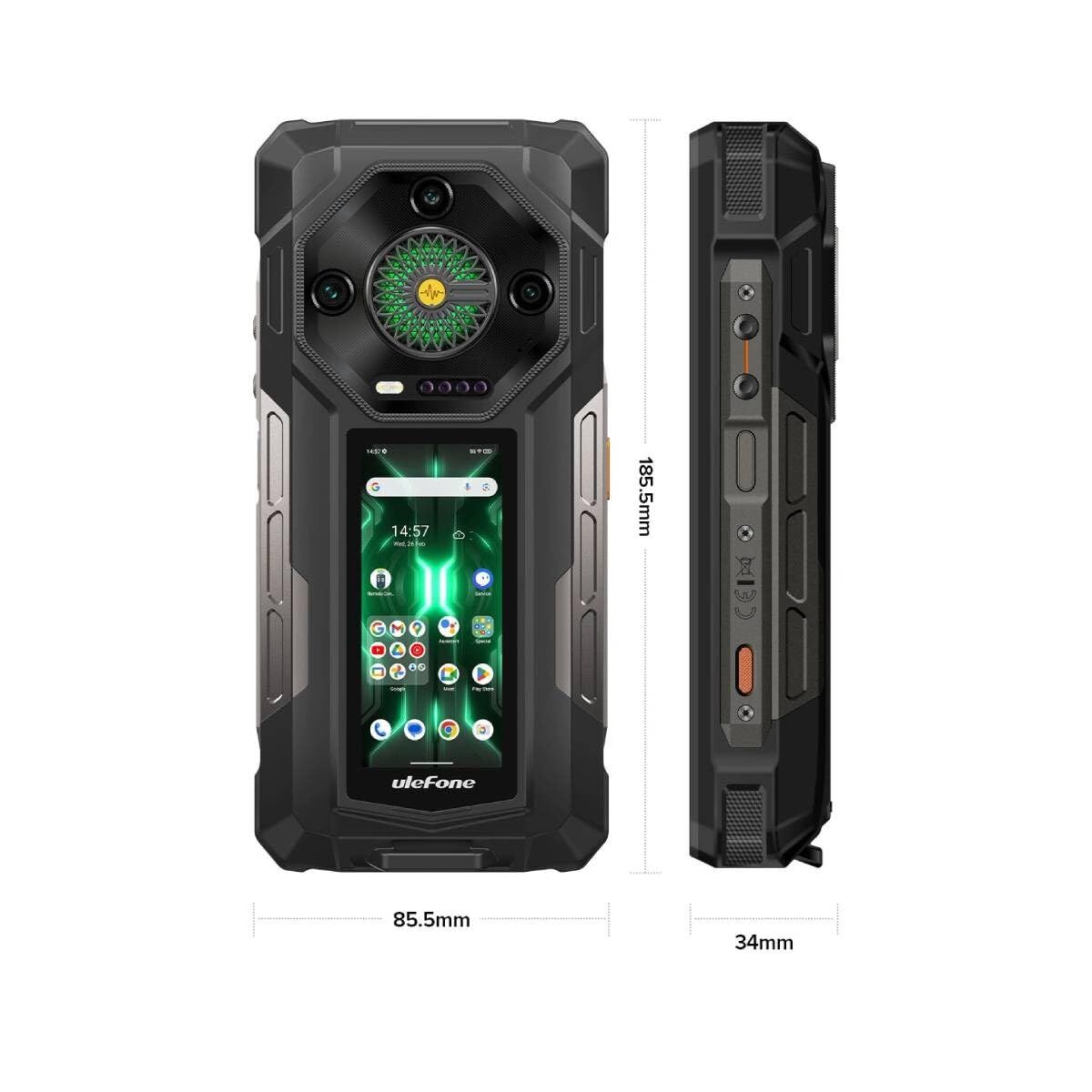 Obrazek Smartphone Ulefone ARMOR 33 PRO 16 GB RAM 512 GB Black