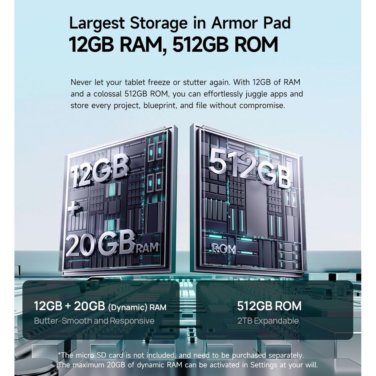 Picture of Tablet Ulefone ARMOR PAD 5 PRO 5G 11" MediaTek Dimensity 9000 12 GB RAM 512 GB Black