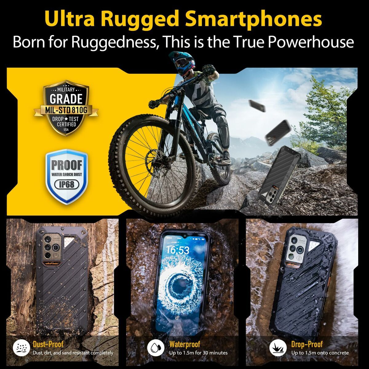 Smartphone Ulefone ARMOR 30 6,67" Mediatek Dimensity 700 12 GB RAM 512 GB Black