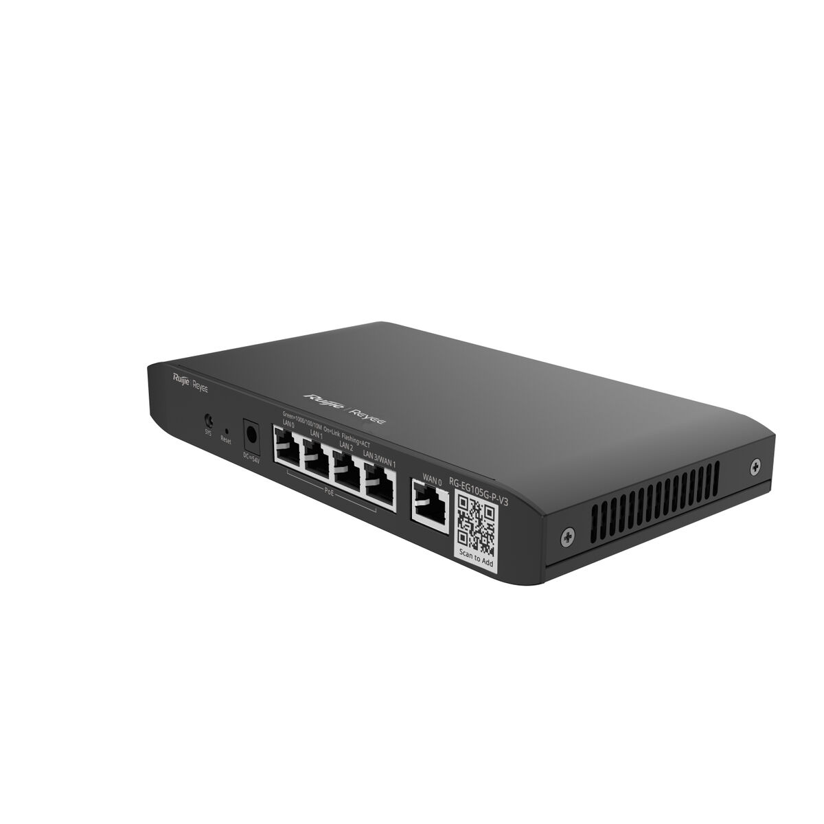 Afbeeldingen van Router Ruijie RG-EG105G-P-V3 Black RJ45 Ethernet LAN PoE x 1