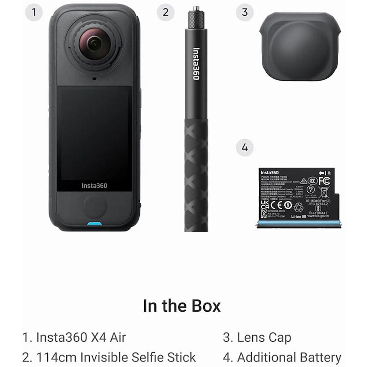 Picture of Sports Camera Insta360 X4 AIR Black 2,5"