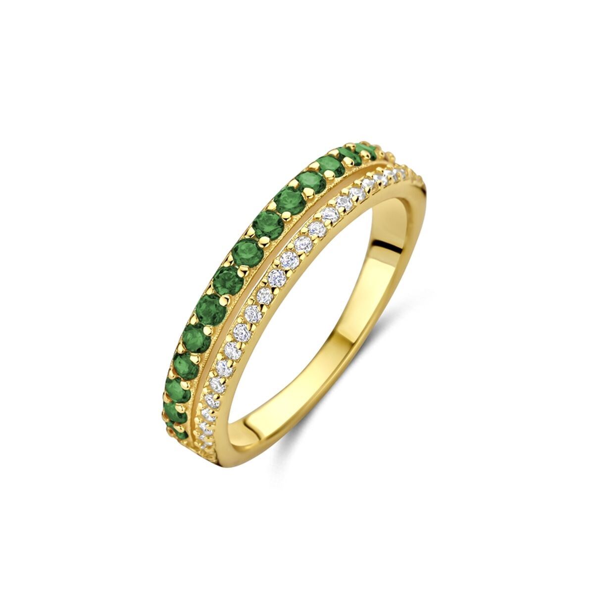 Ring Dames New Bling 9NB-1580-56 Gouden Groen 16