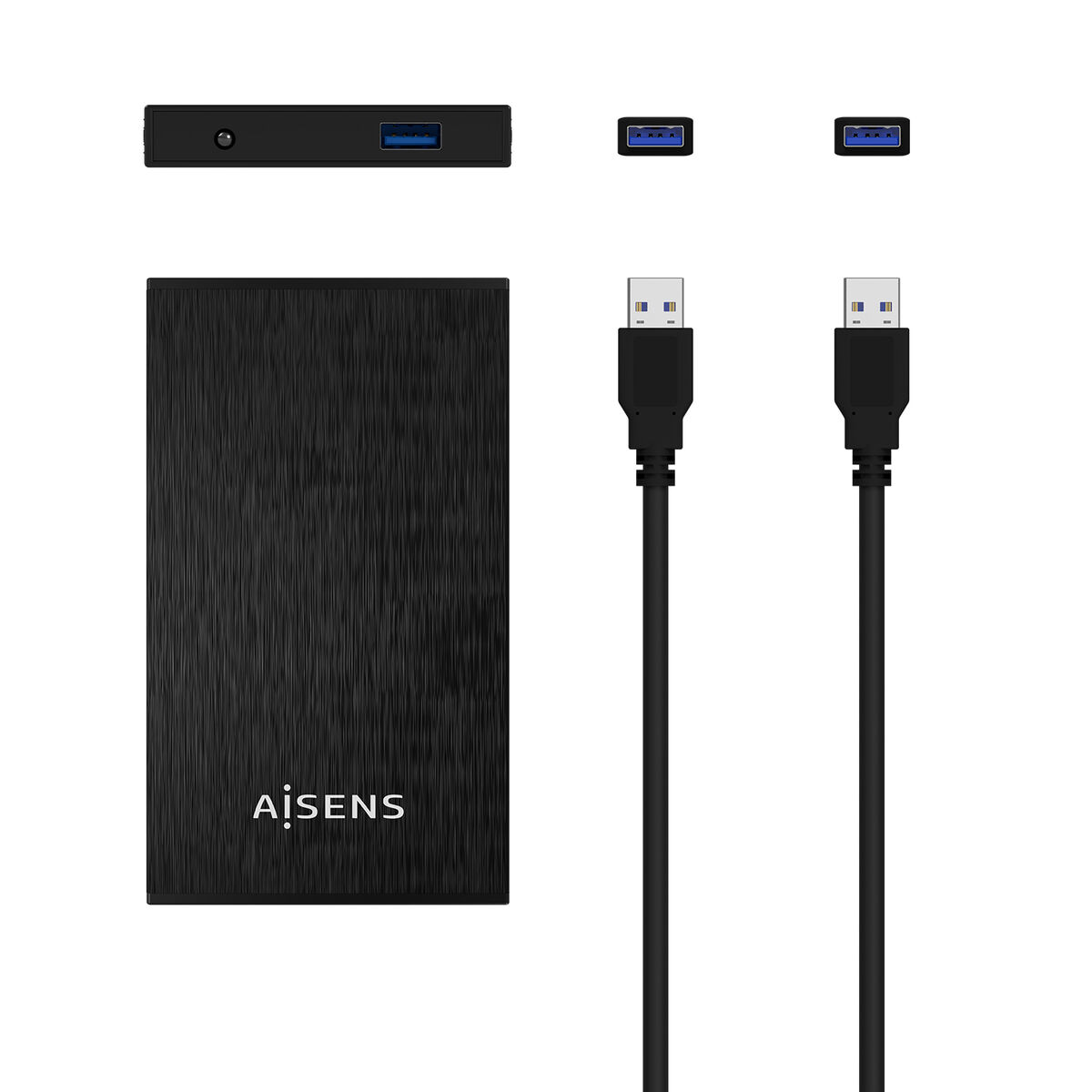 Externe Doos Aisens ASE-2523B Zwart 2,5