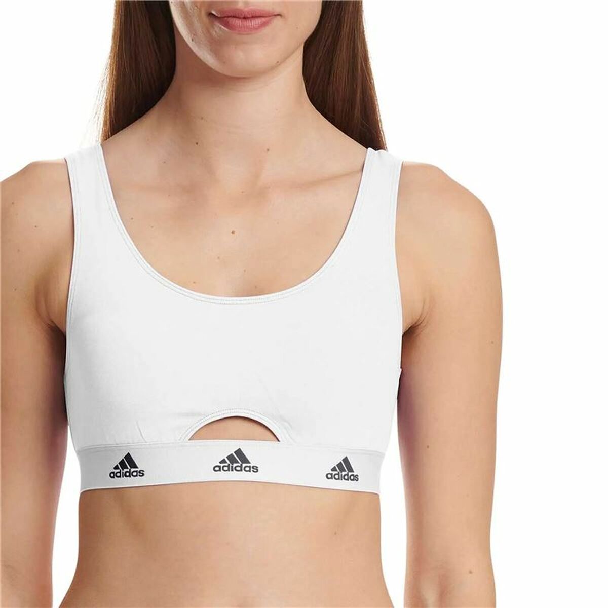 Image secondaire de Soutien-gorge de Sport Adidas Active Comfort Cotton Blanc