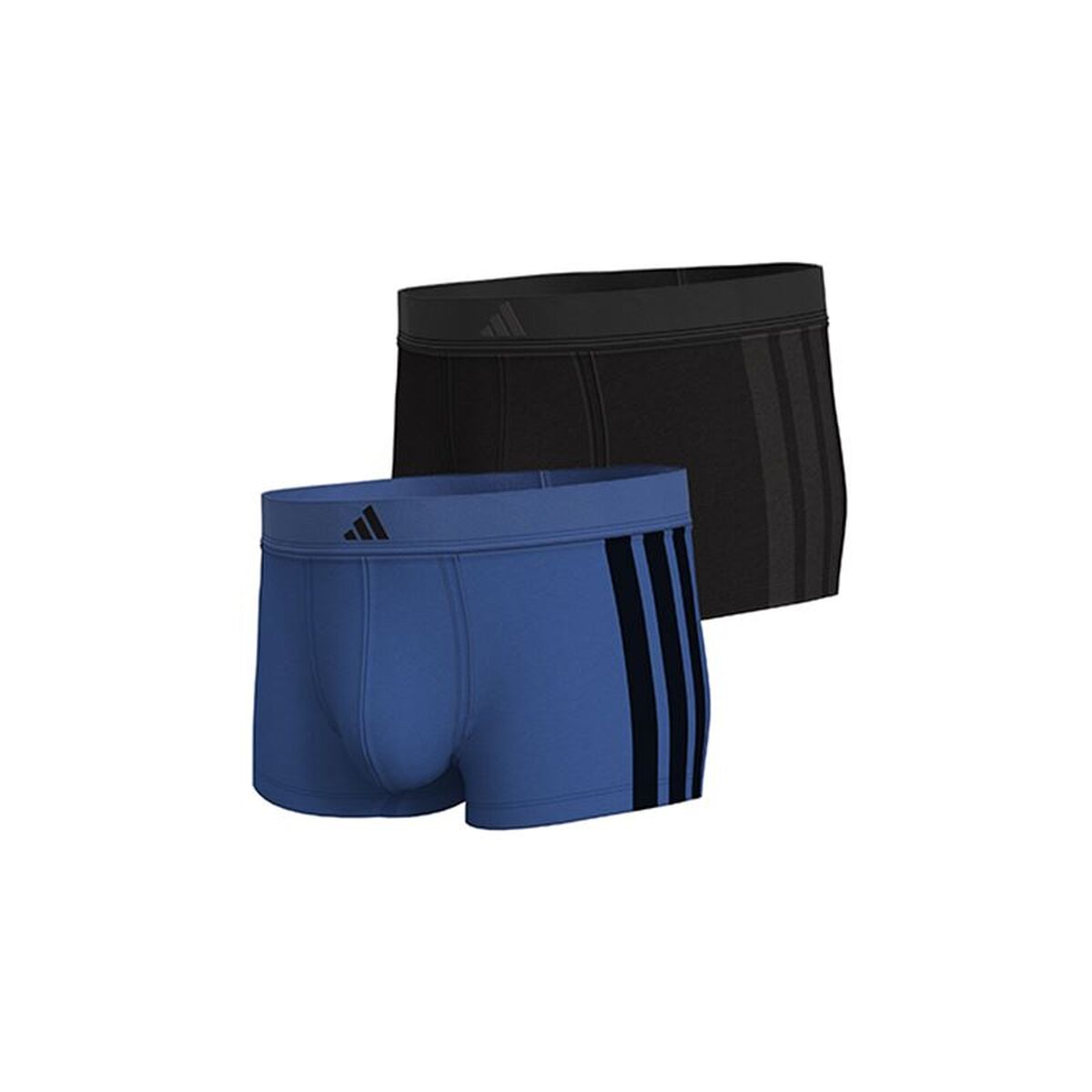 Heren Boxer Shorts Adidas Trunk Low Rise 3 Stripes Blauw 2 Onderdelen