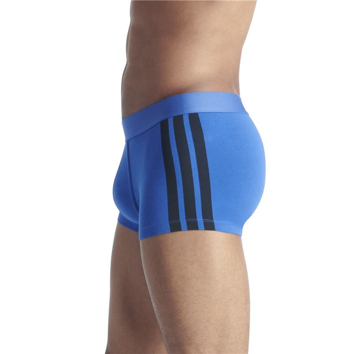 Heren Boxer Shorts Adidas Trunk Low Rise 3 Stripes Blauw 2 Onderdelen