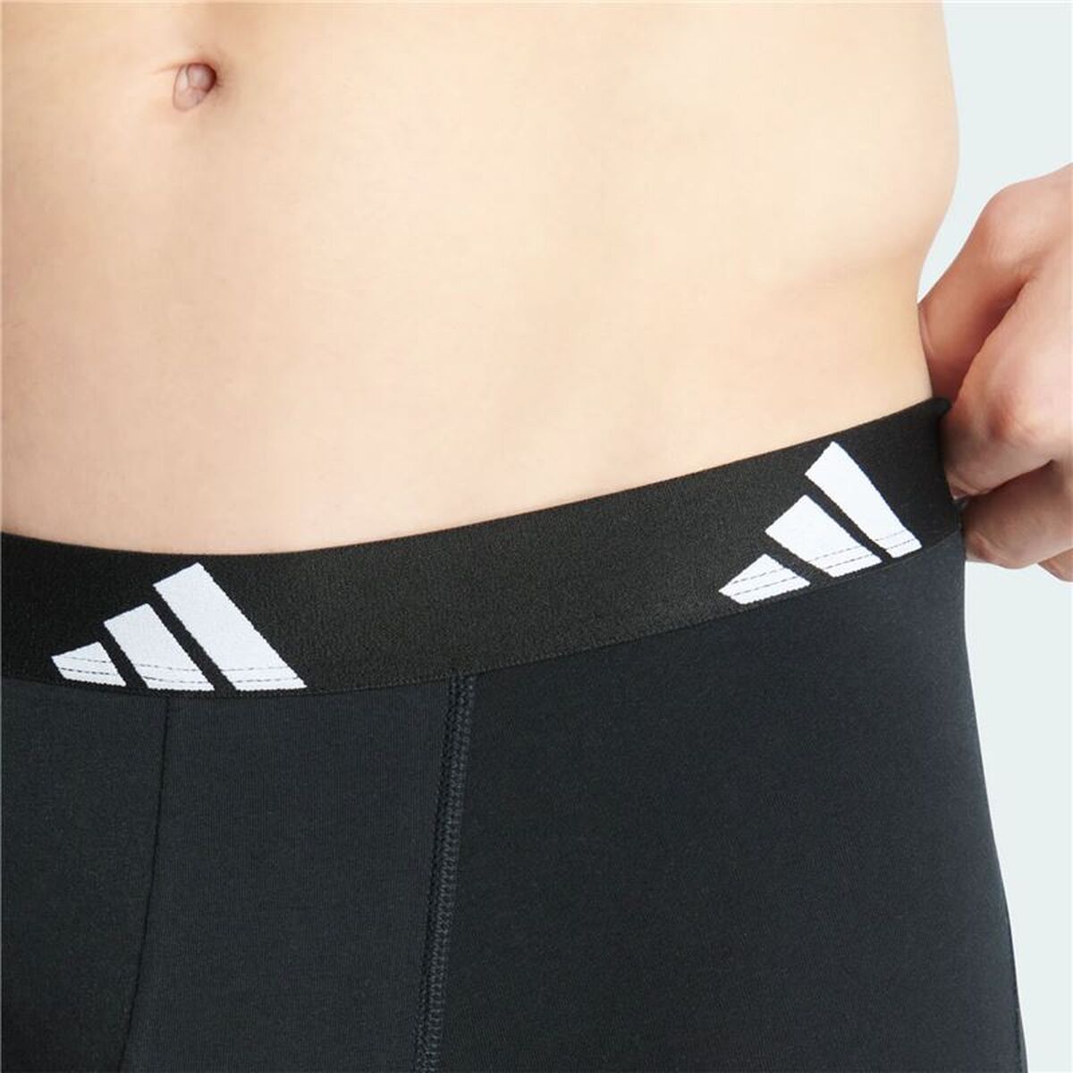 Heren Boxer Shorts Adidas Active Flex Cotton Zwart 2 Stuks