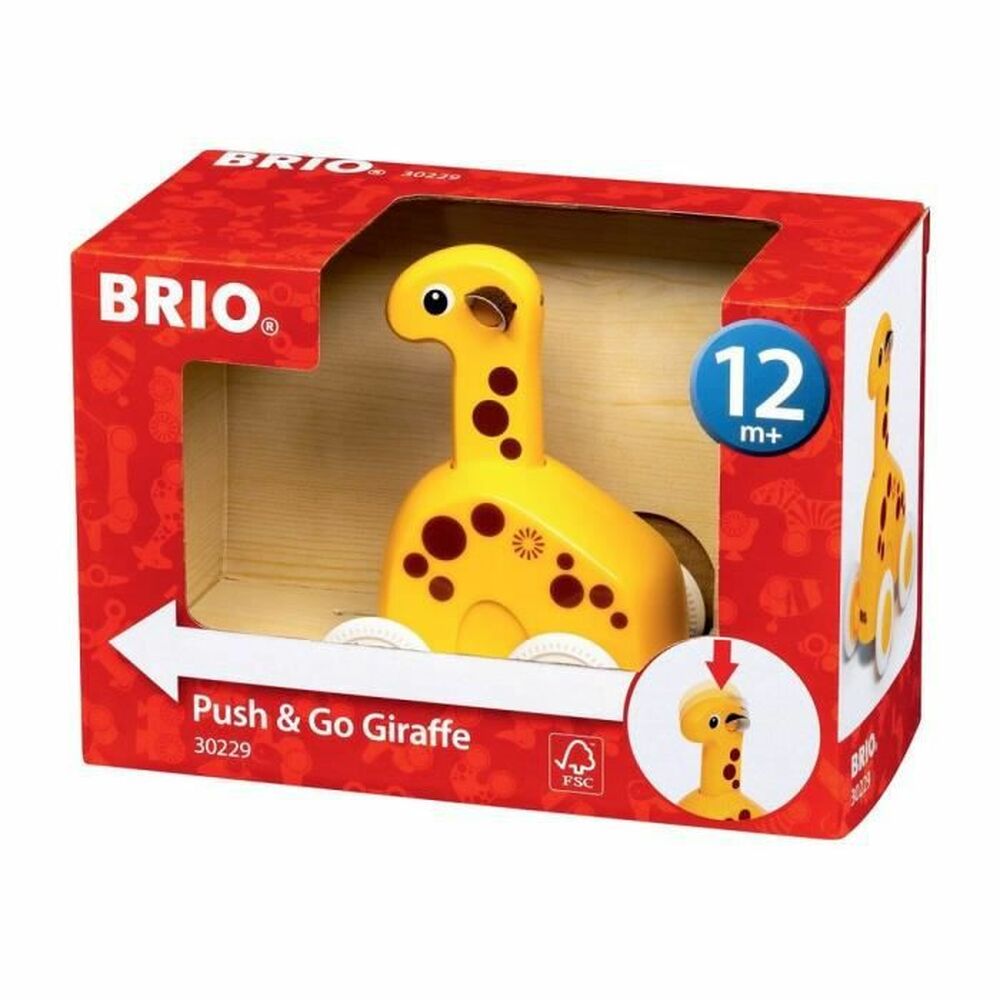 Jouet interactif pour bébé Brio Push & Go Giraffe