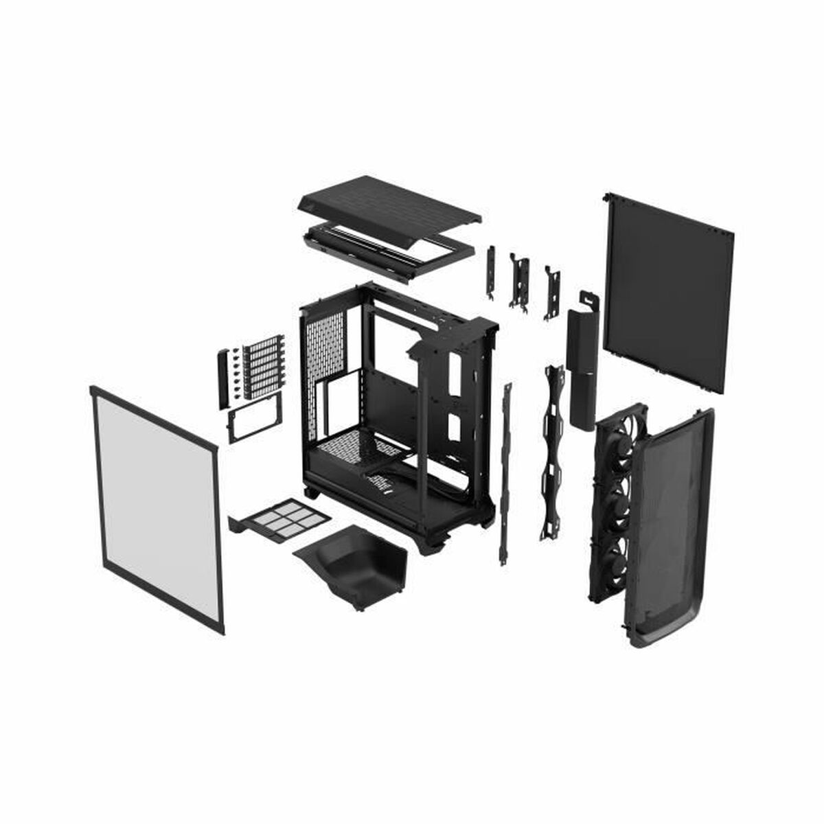 Afbeeldingen van ATX Semi-tower Box Fractal Black