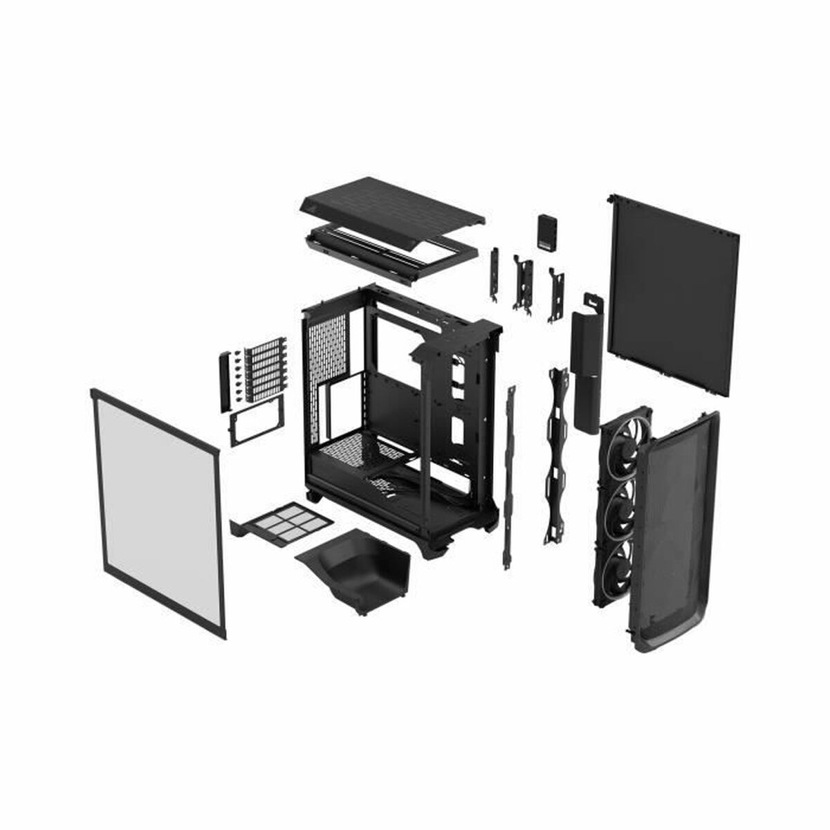 Picture of ATX Semi-tower Box Fractal Black