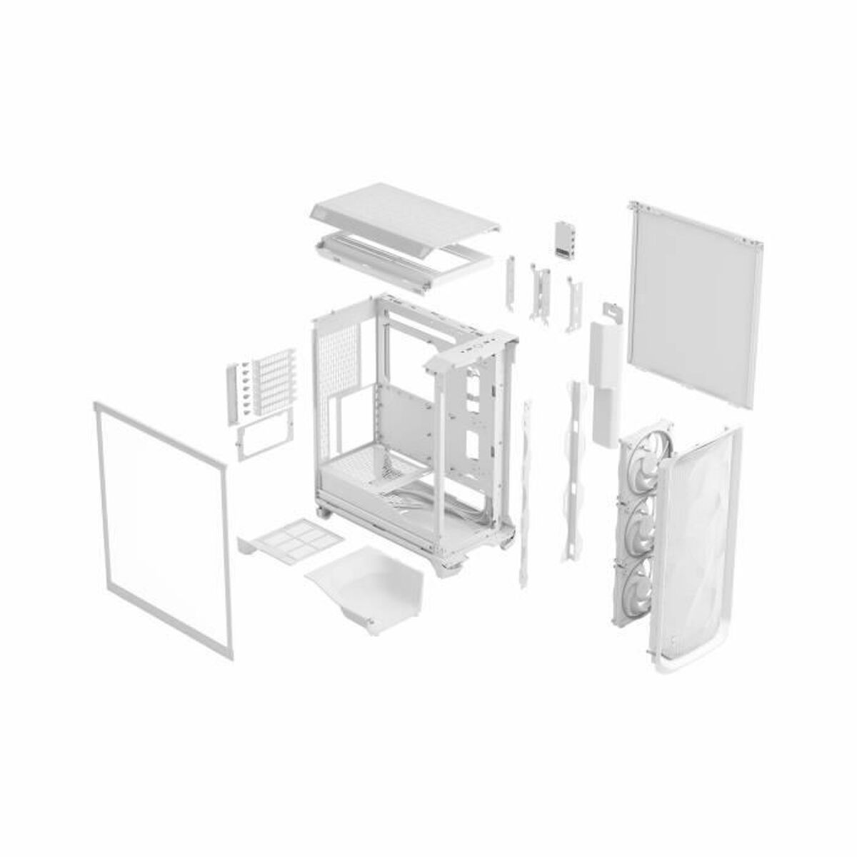 Afbeeldingen van ATX Semi-tower Box Fractal White