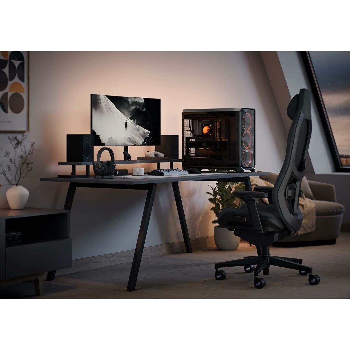 Picture of ATX Semi-tower Box Fractal Design FD-C-MES3X-04 Black