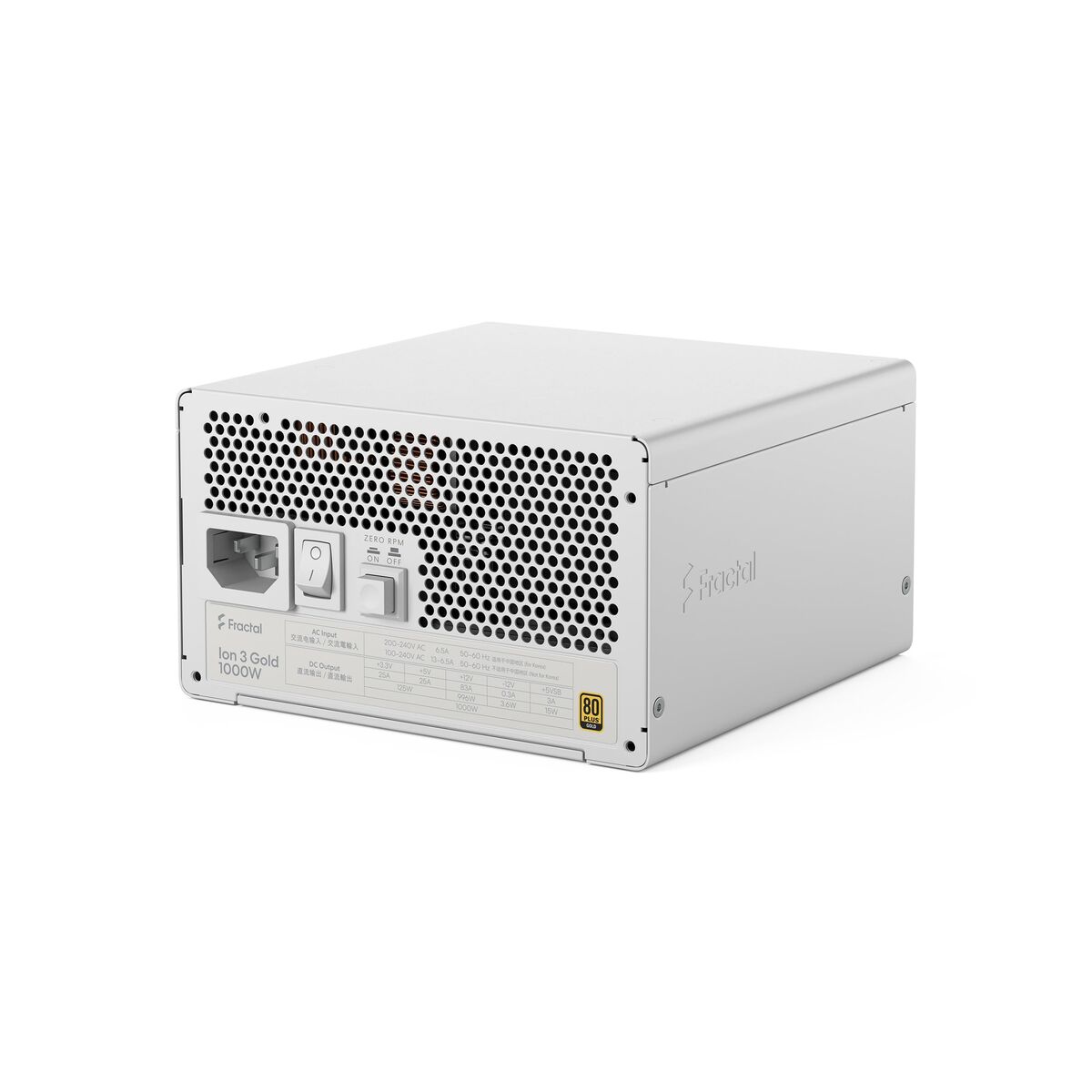 Picture of Power supply Fractal Design FD-P-IA3G-101-EU-WT 1000 W 80 Plus Gold