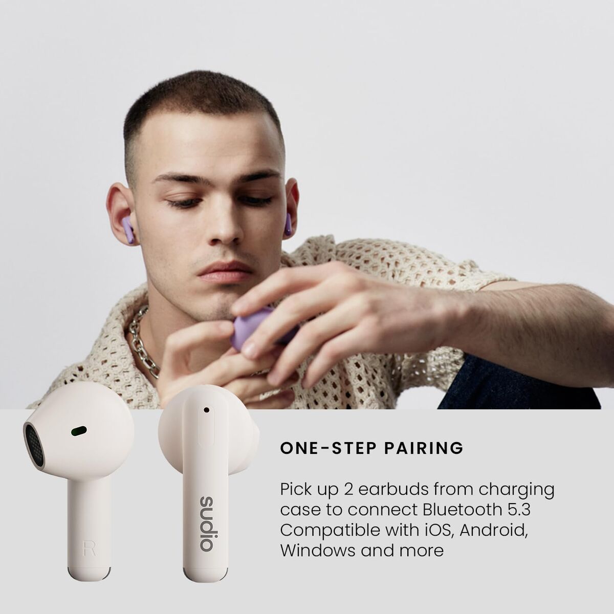 Bild von Bluetooth in Ear Headset Sudio A1 True Wireless Weiß