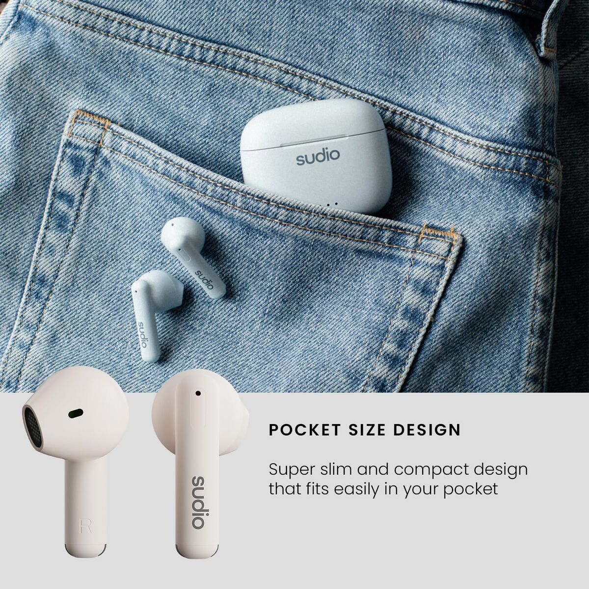 Bild von Bluetooth in Ear Headset Sudio A1 True Wireless Weiß
