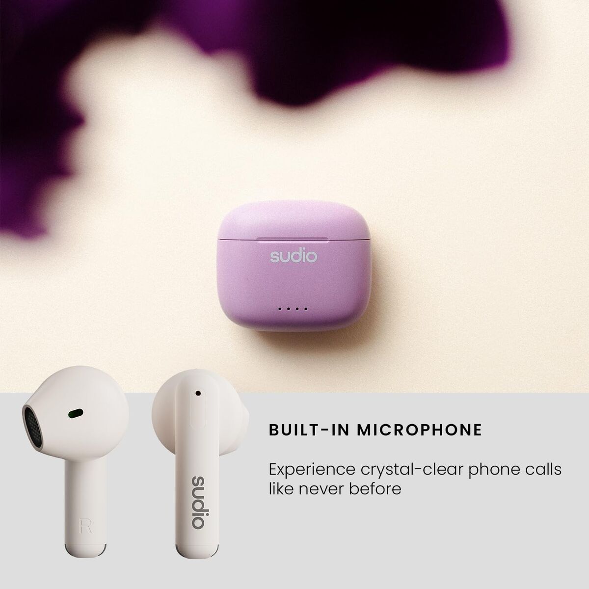In-ear Bluetooth Headphones Sudio A1 True Wireless White
