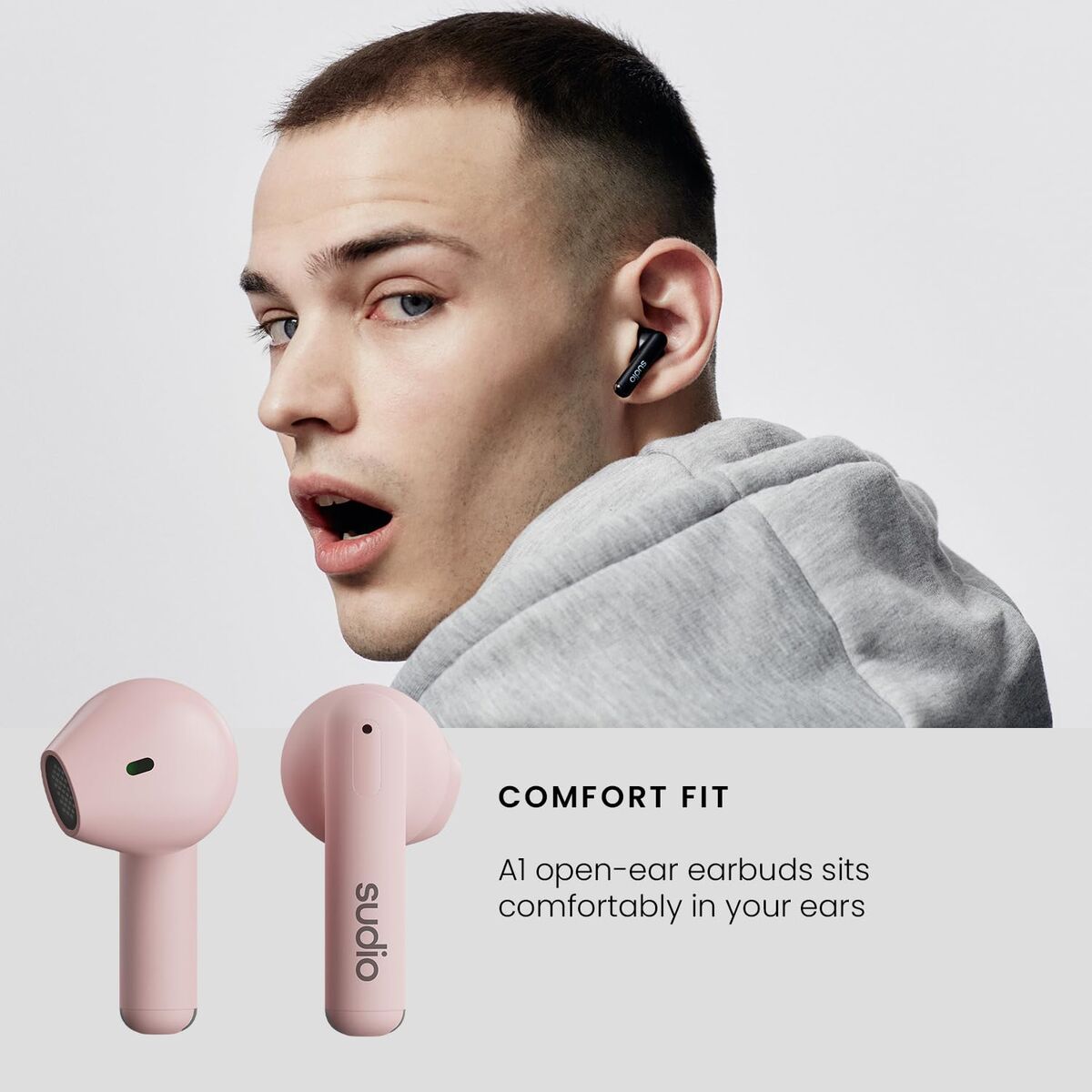 Bild von Bluetooth in Ear Headset Sudio A1 True Wireless Rosa