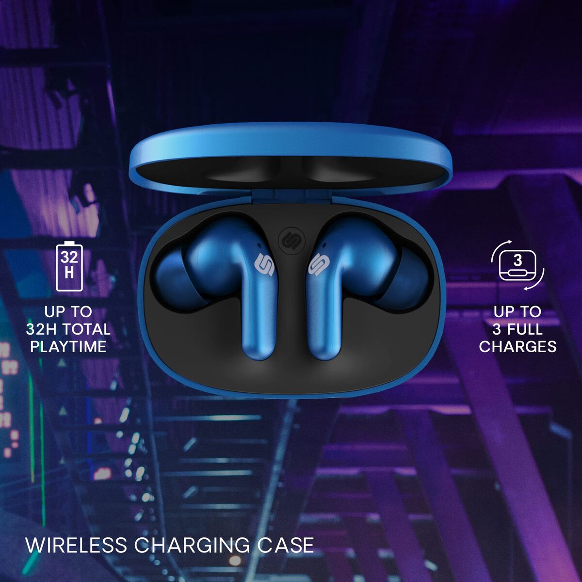 Wireless Earphones with Charging Case Urbanista Seoul Blue