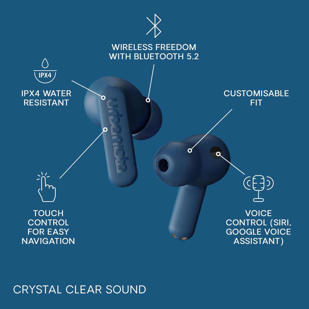 Bild von In-ear Bluetooth Headphones Urbanista Atlanta Blue