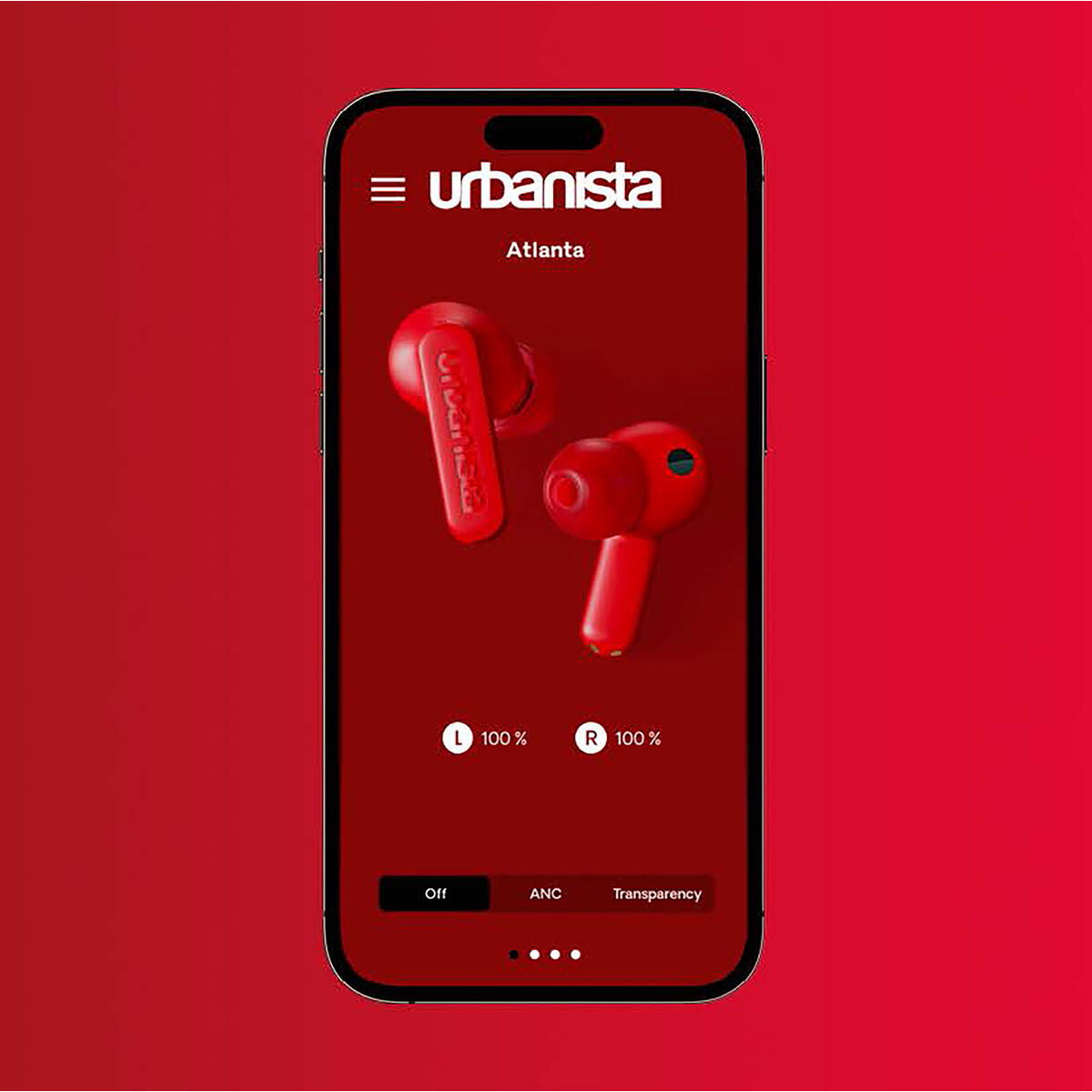 In-ear Bluetooth Headphones Urbanista Atlanta Red Vibrant Red