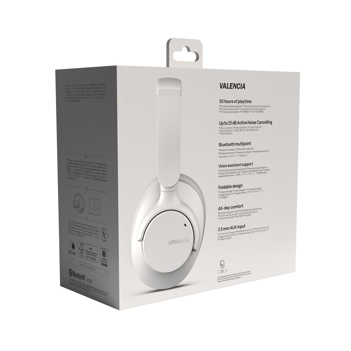 Headphones with Headband Urbanista Valencia White