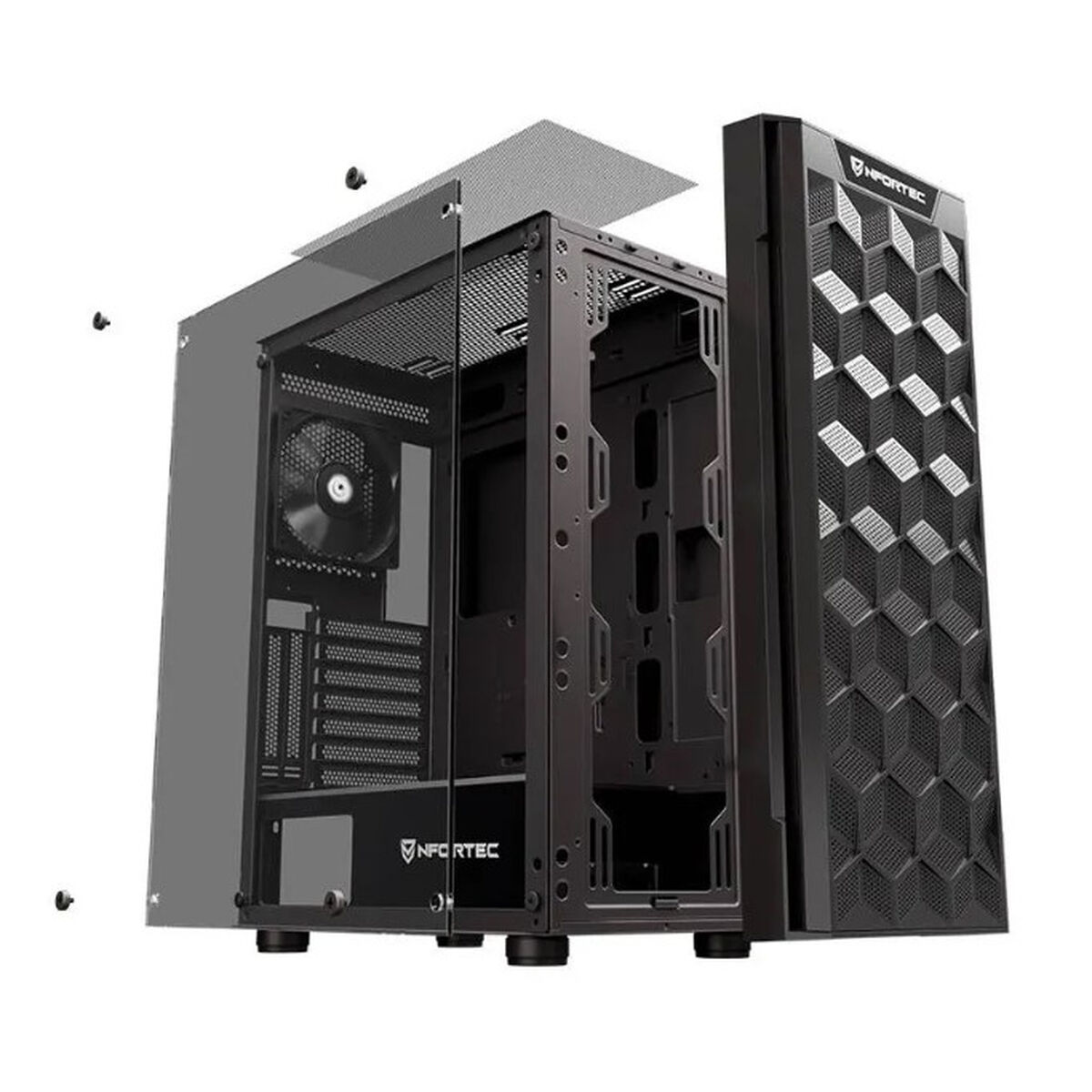 Afbeeldingen van ATX Semi-tower Box Nfortec NF-CS-AZIR-B Black