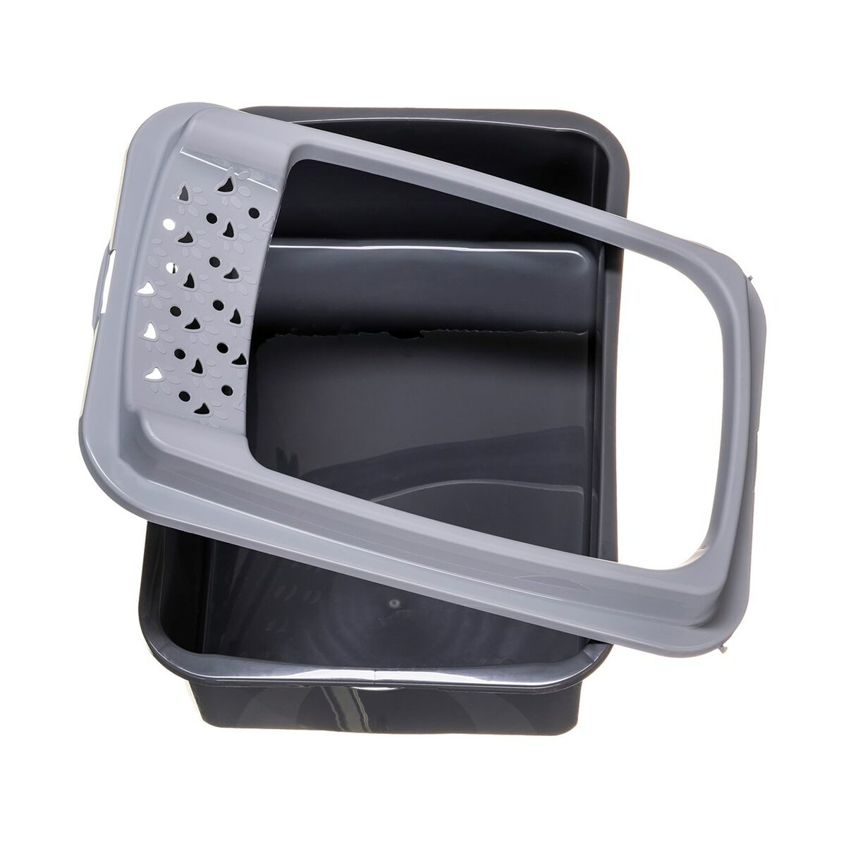 Cat Litter Box Diamentiq Bonita Grey Plastic, view 6