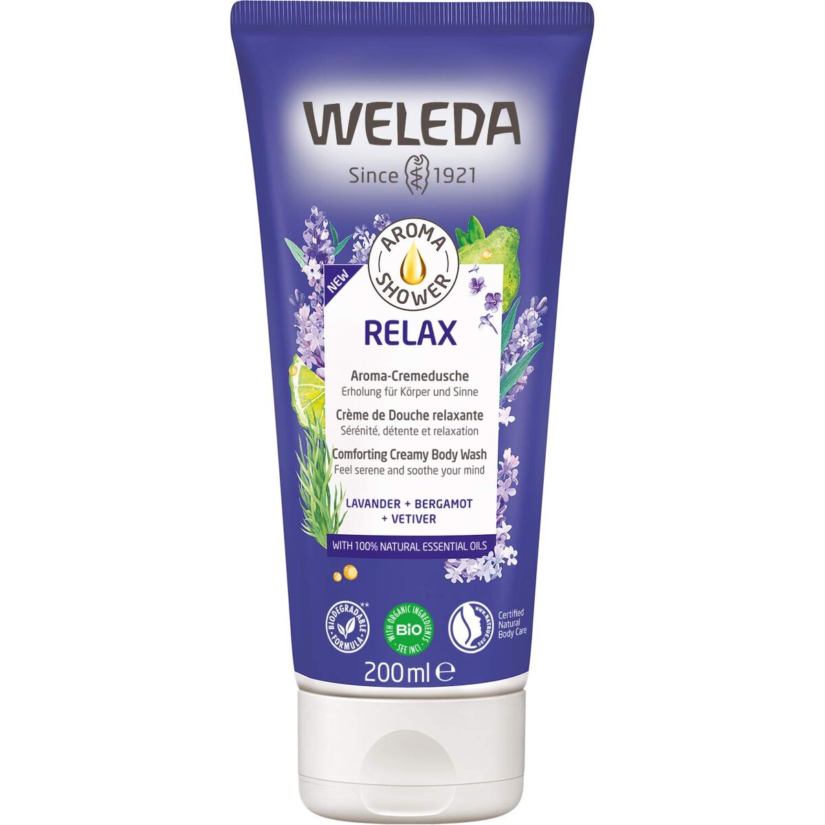 Douchegel Weleda 6756X9 200 ml Ontspannend Lavendel Bergamot
