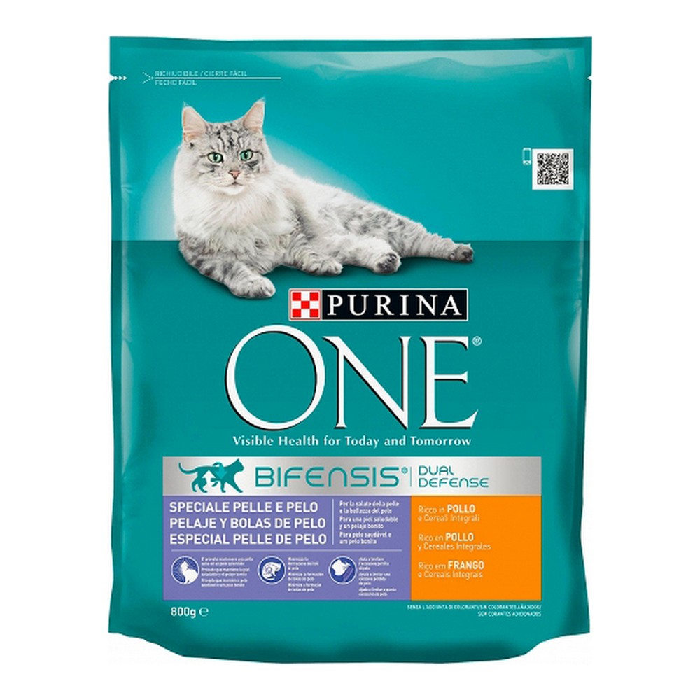 Aliments pour chat Purina Coat & Hairball One (800 g)