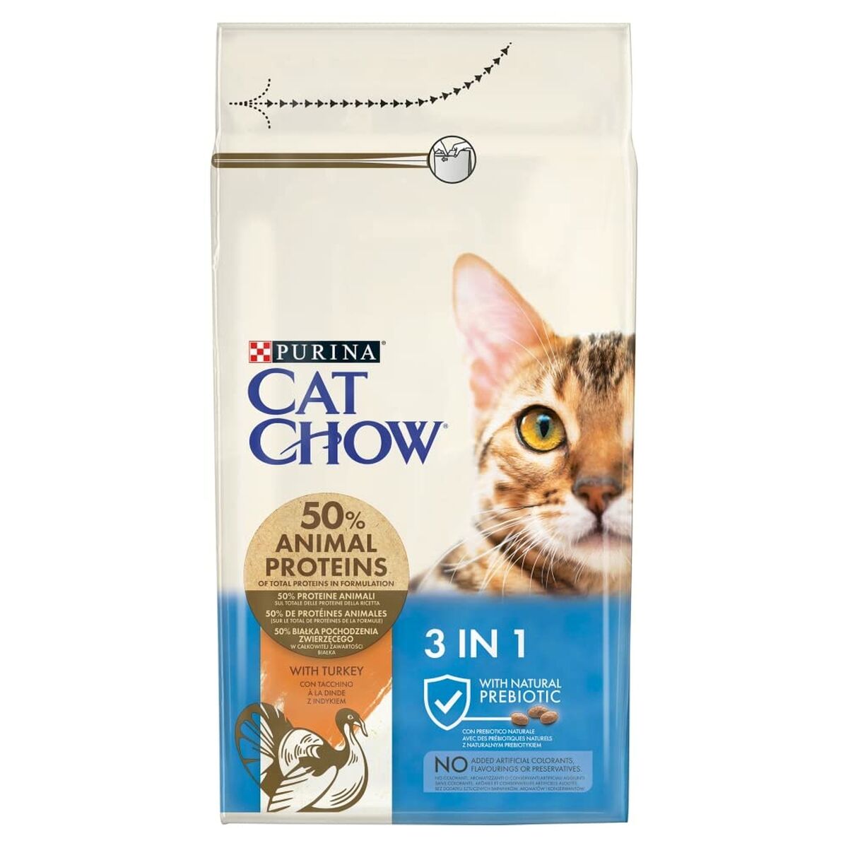 Aliments pour chat Purina Cat Chow Adulte Dinde 1,5 Kg