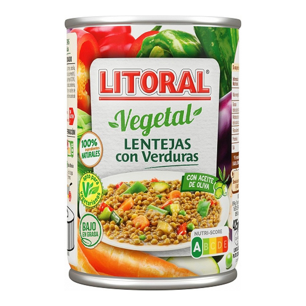 Lentilles avec légumes Litoral (430 g)