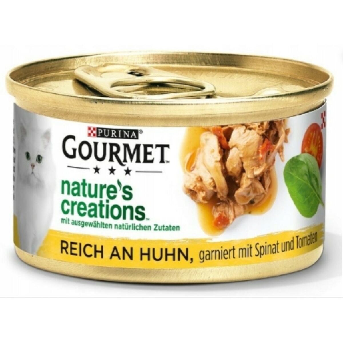 Aliments pour chat Purina Gourmet Poulet Epinards Tomate 85 g