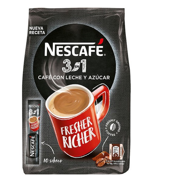 Café avec lait et sucre Nescafé (10 uds)