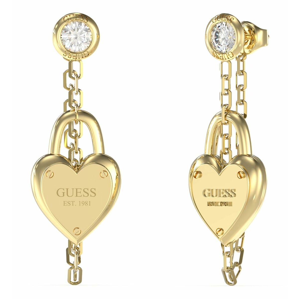 Image secondaire de Boucles d´oreilles Femme Guess JUBE04212JWYGT-U Acier inoxydable 3 cm