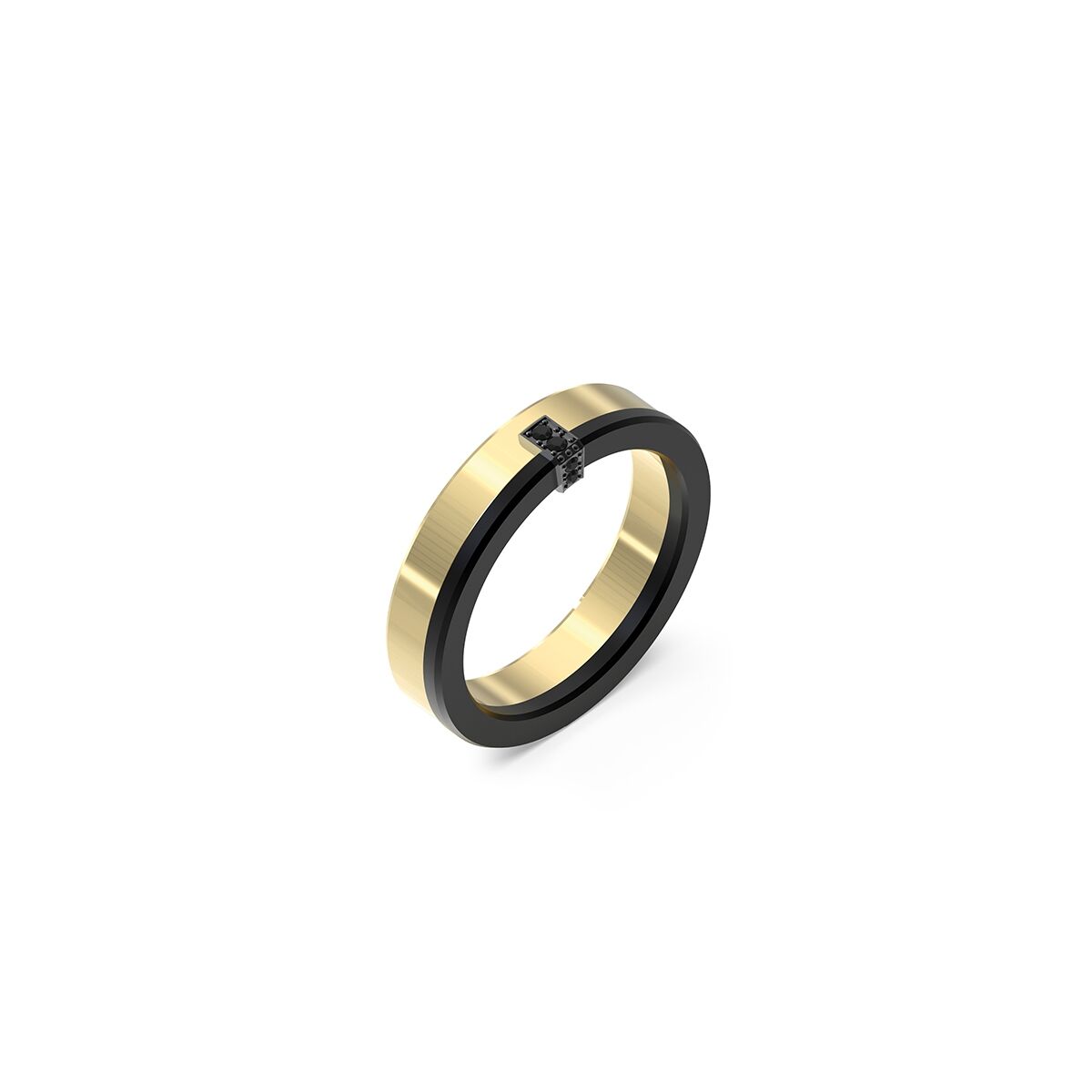 Ring Heren Guess JUMR05106JWYG66 Gouden Zwart 26