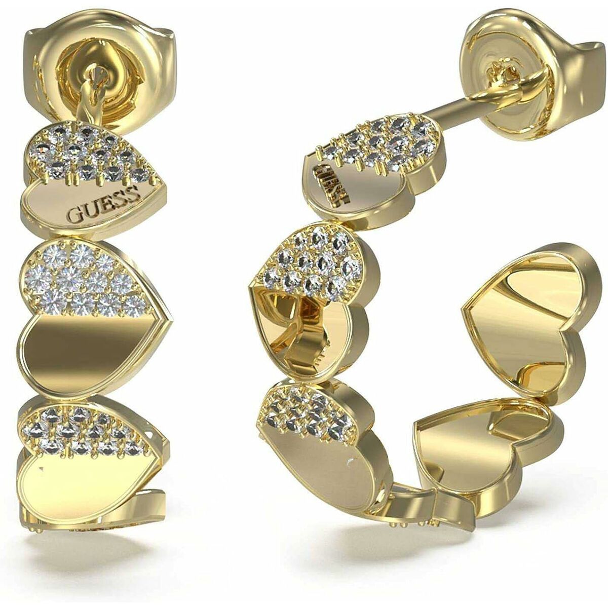 Image secondaire de Boucles d´oreilles Femme Guess JUBE03040JWYGT-U Acier inoxydable 3 cm