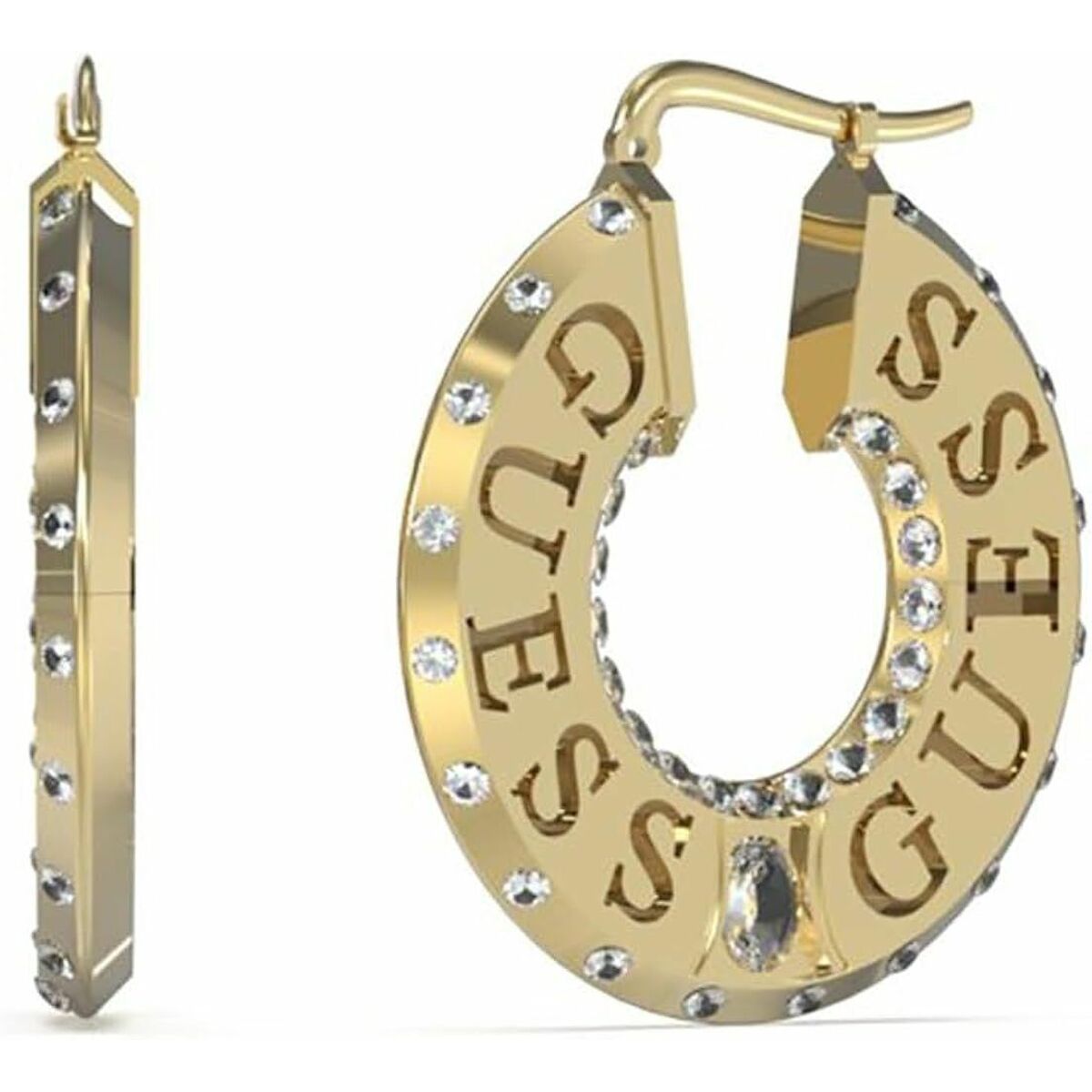 Image secondaire de Boucles d´oreilles Femme Guess JUBE03111JWYGT-U Acier inoxydable 3,5 cm