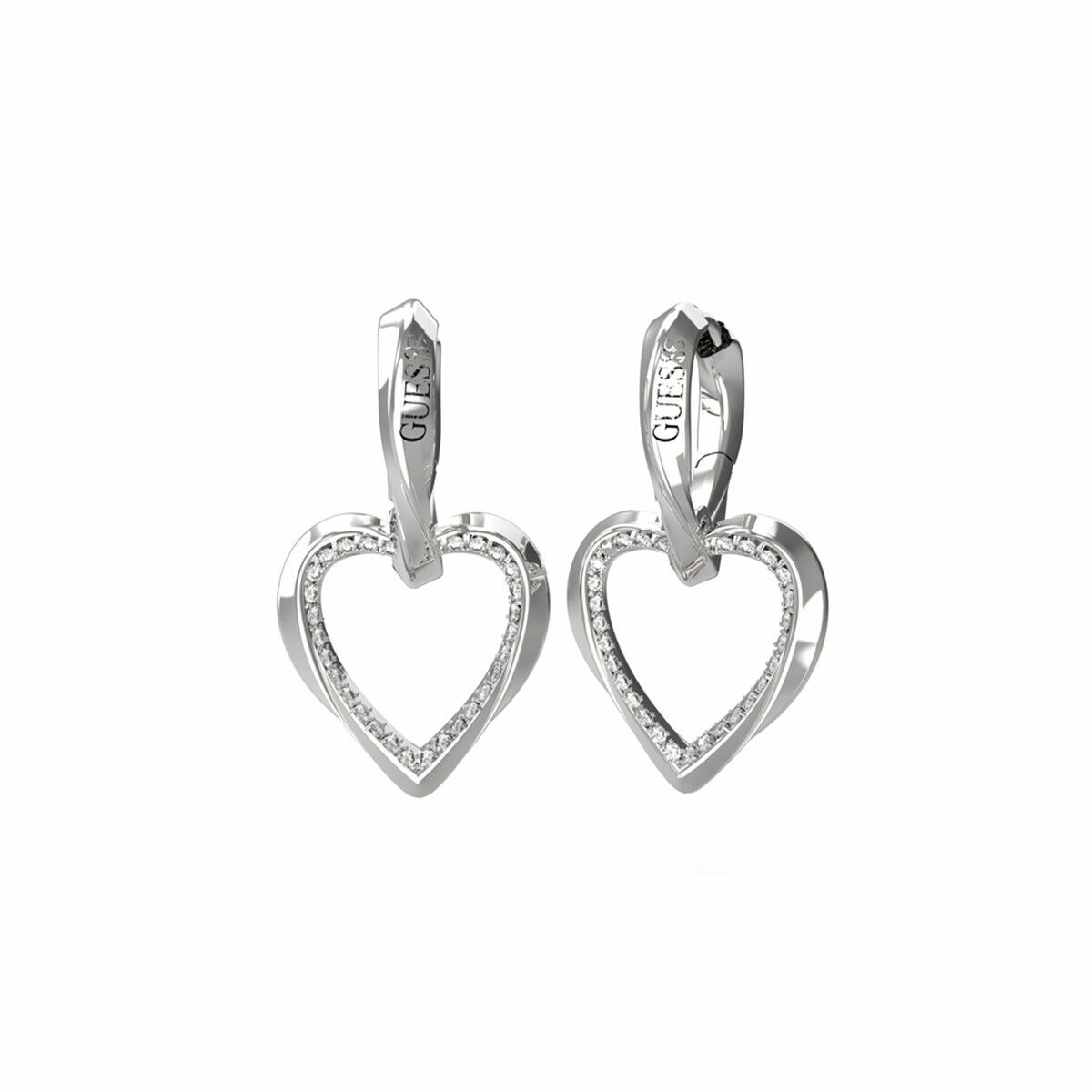 Boucles d´oreilles Femme Guess JUBE04617JWRHT-U Acier inoxydable 2,5 cm Argenté